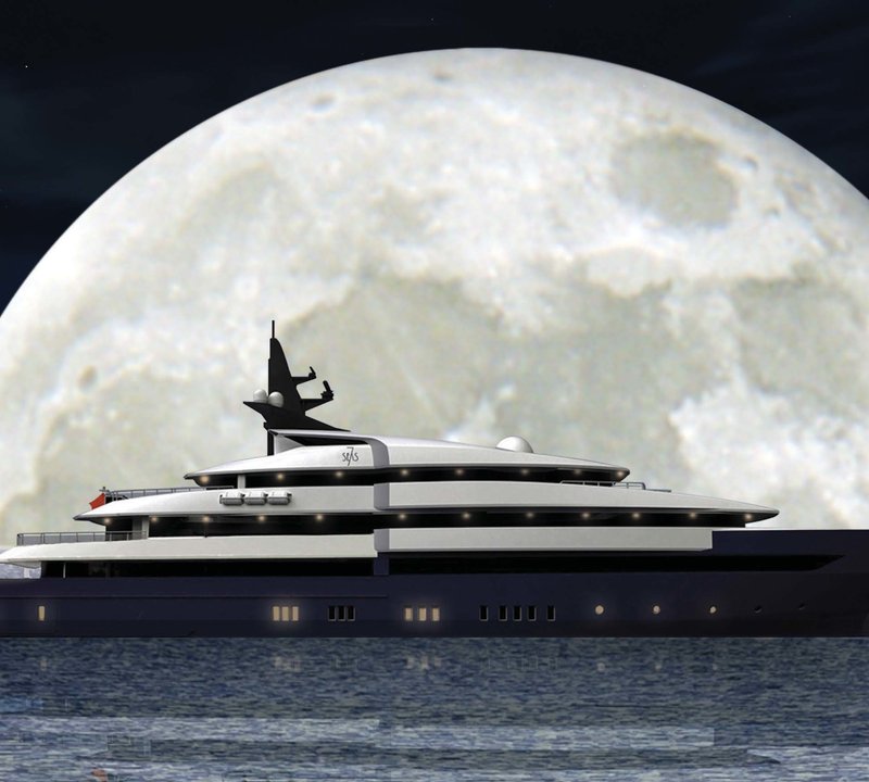 Evening: Yacht SEVEN SEAS's Artist Rendering Captured