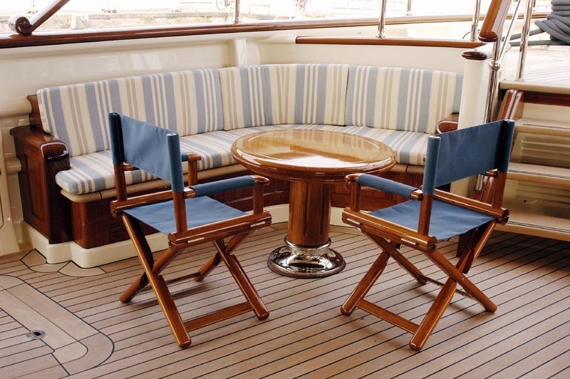 Furniture With Chairs: Yacht ATHENA's Sun Deck Photograph