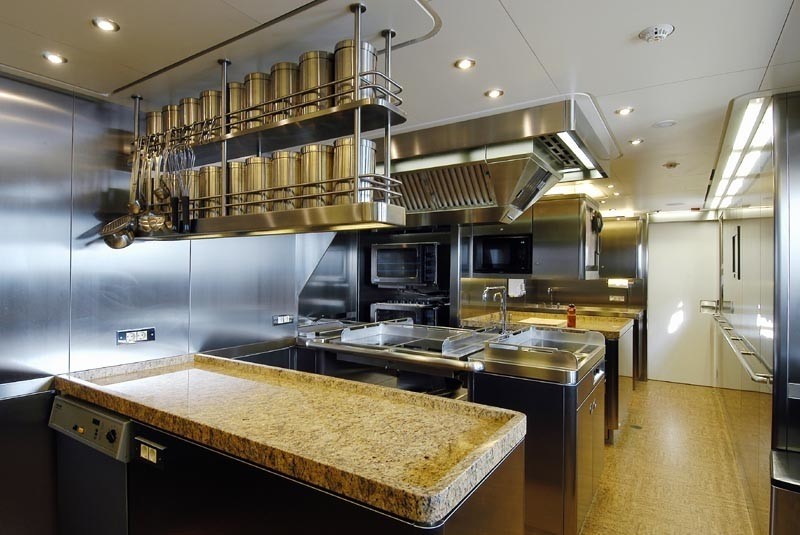 Ship's Galley Aboard Yacht ATHENA