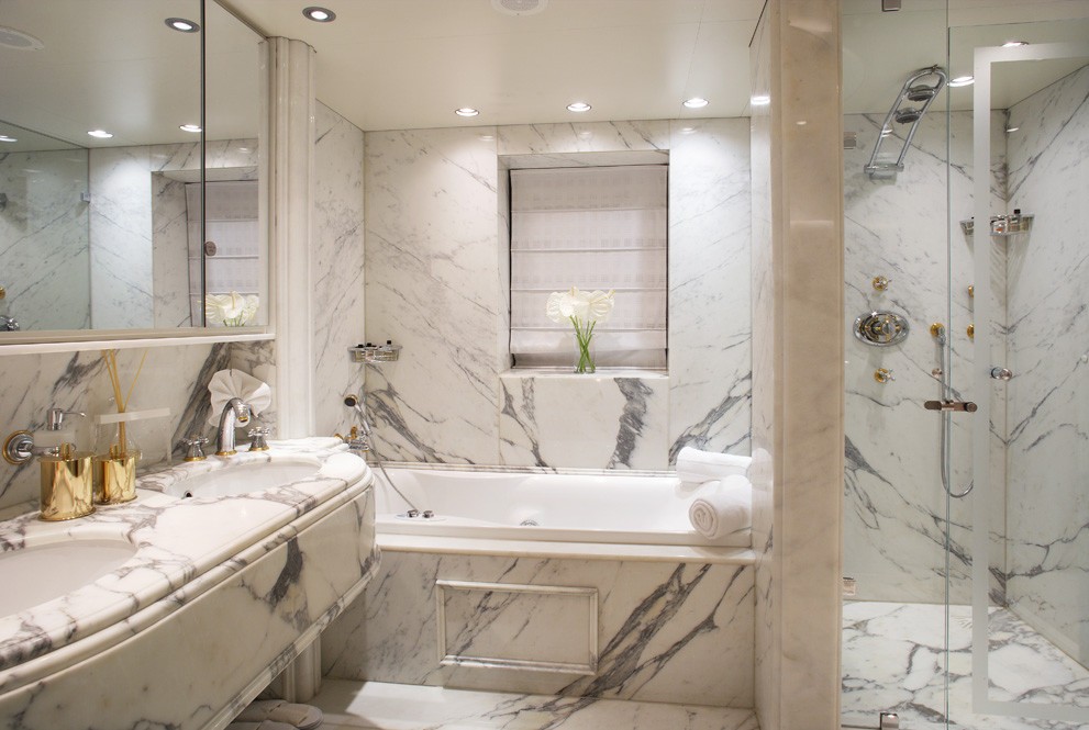VIP Stateroom Bath On Yacht MOONLIGHT II