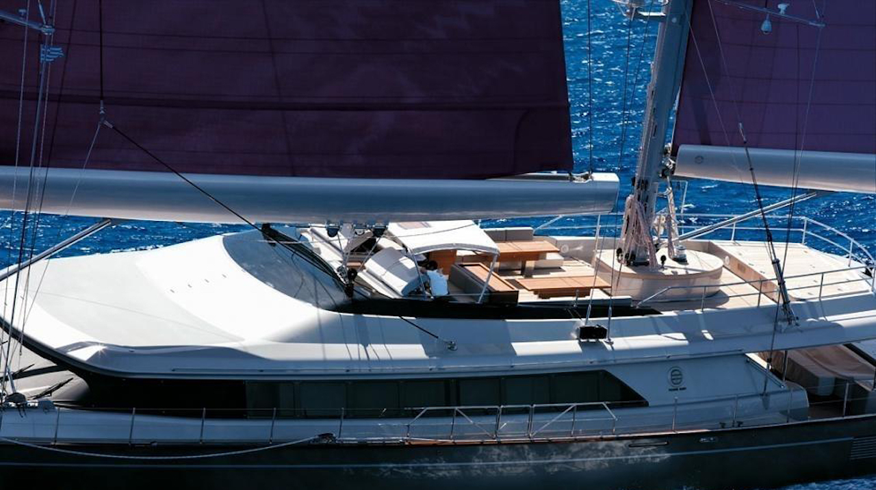 BARACUDA Valletta Yacht Side View Close Up