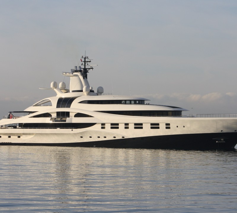 Blohm & Voss Megayacht Palladium in Gibraltar  - Photo Credit Giovanni Romero