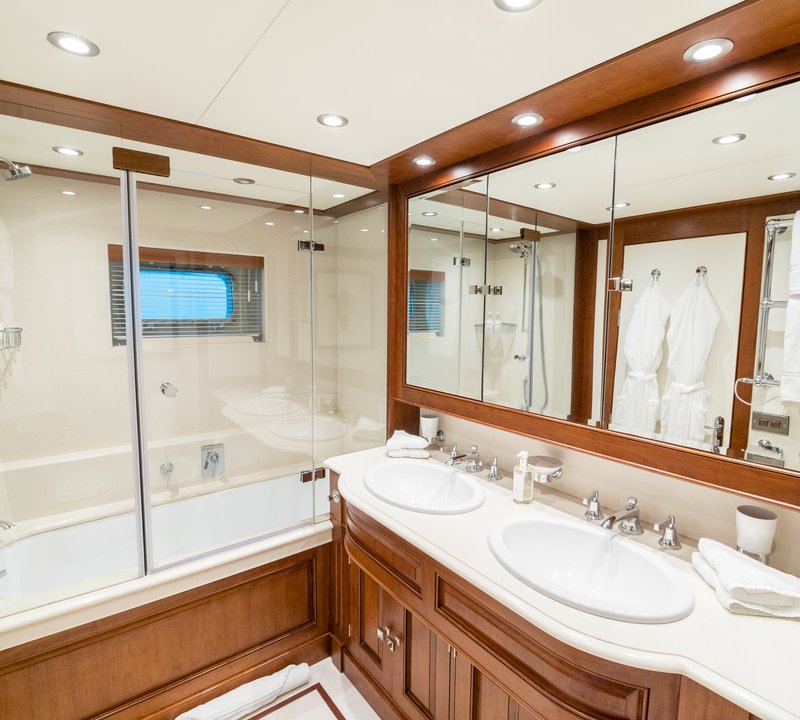 Ensuite Bathroom With His And Hers Sink