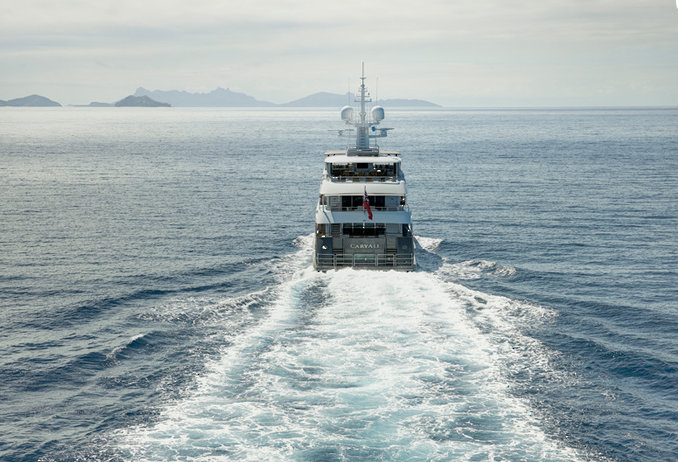 Expedition yacht CaryAli - aft view