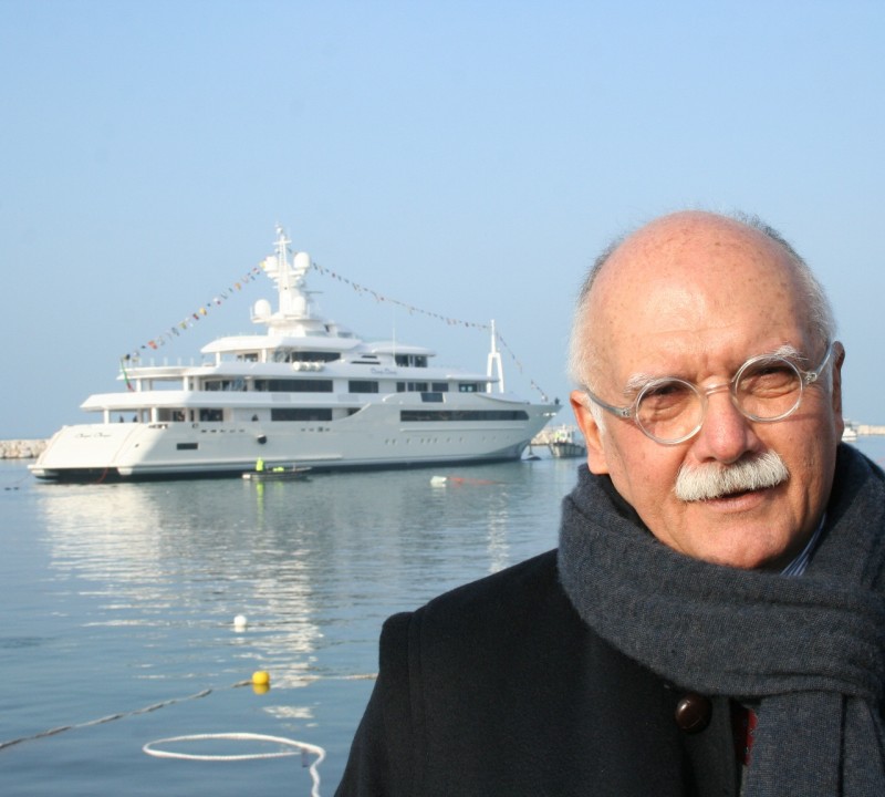 Gianni Zuccon at launch of the CRN 129 superyacht CHOPI CHOPI