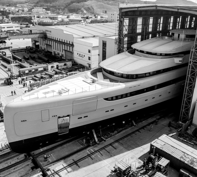 Illusion Plus At The Pride Mega Yacht Shipyard