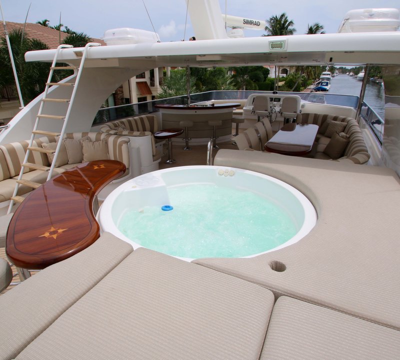 Jacuzzi On Sundeck Of EXIT STRATEGY