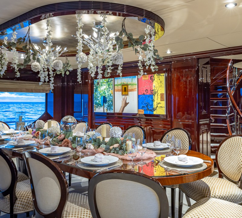 Dining Table In The Main Saloon
