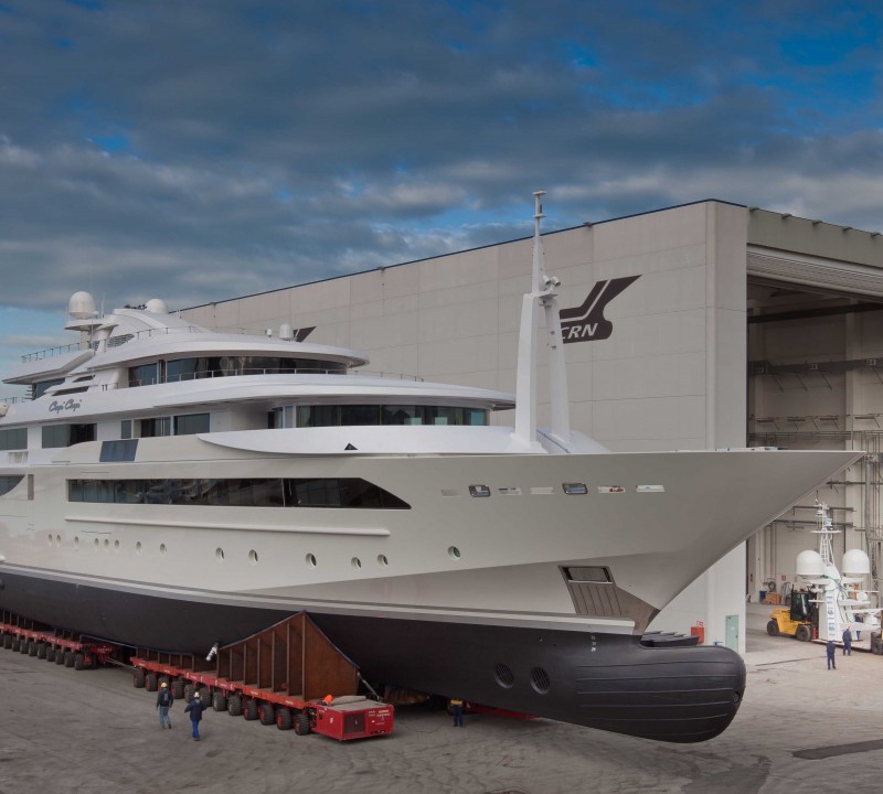 Launch of the 80-metre megayacht CHOPI CHOPI at CRN Ancona