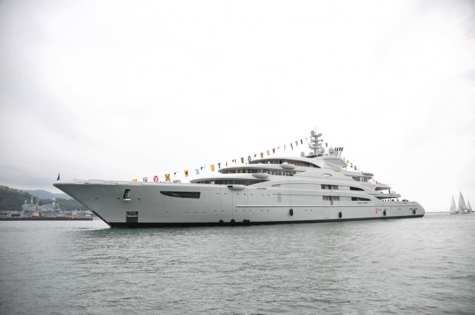 Megayacht Serene at her launch