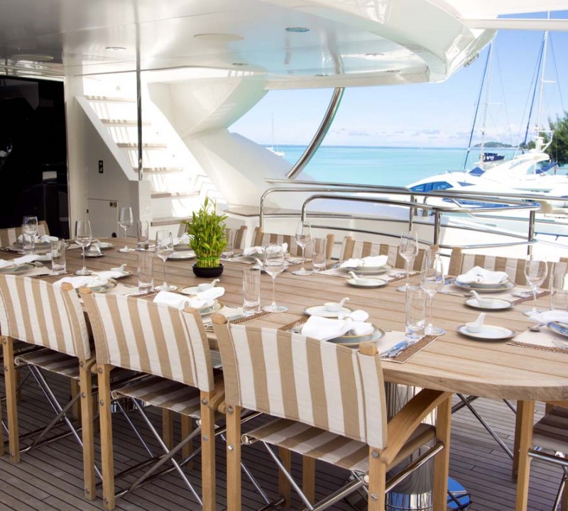 Alfresco dining upper deck