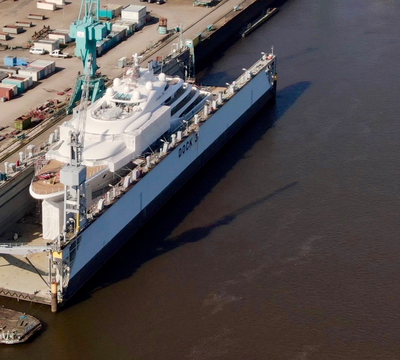 Quantum Blue Yacht At Lurssen