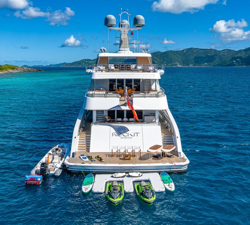 Rock It Aft View Of The Stern With Toys Credit Yachting Image