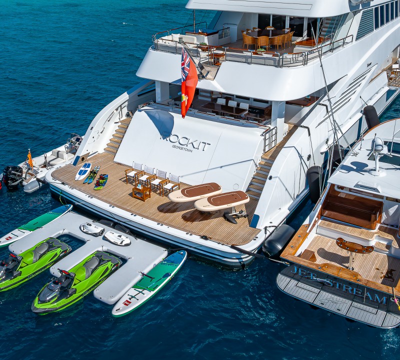 Rock It Luxury Yacht With Fishing Tender And Water Toys Credit Yachting Image