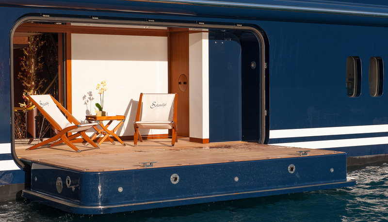 Solandge superyacht - Sea terrace - Photo by Klaus Jordan