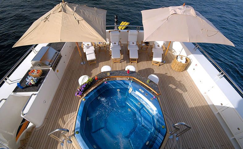 Superyacht NOBLE HOUSE - Sundeck from above