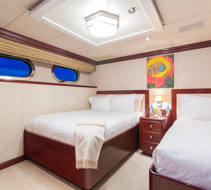 Twin Guest Cabin On Lower Deck