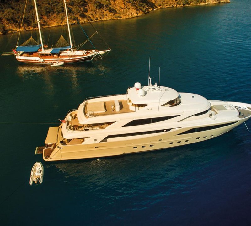 Yacht MY Steel - Anchored In The Eastern Mediterranean