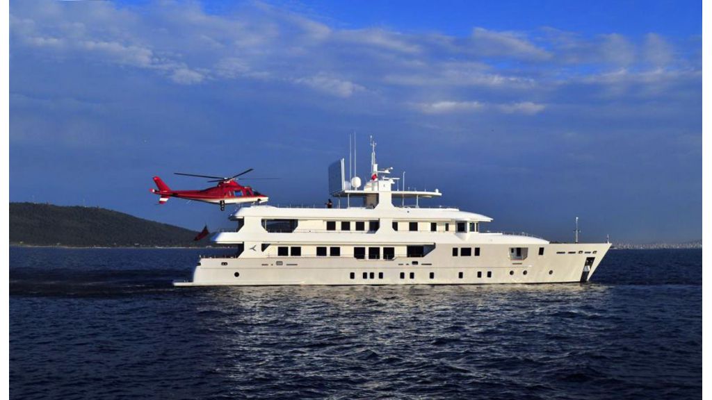 Yacht PALMARINA By Orkun - Profile With Helicopter