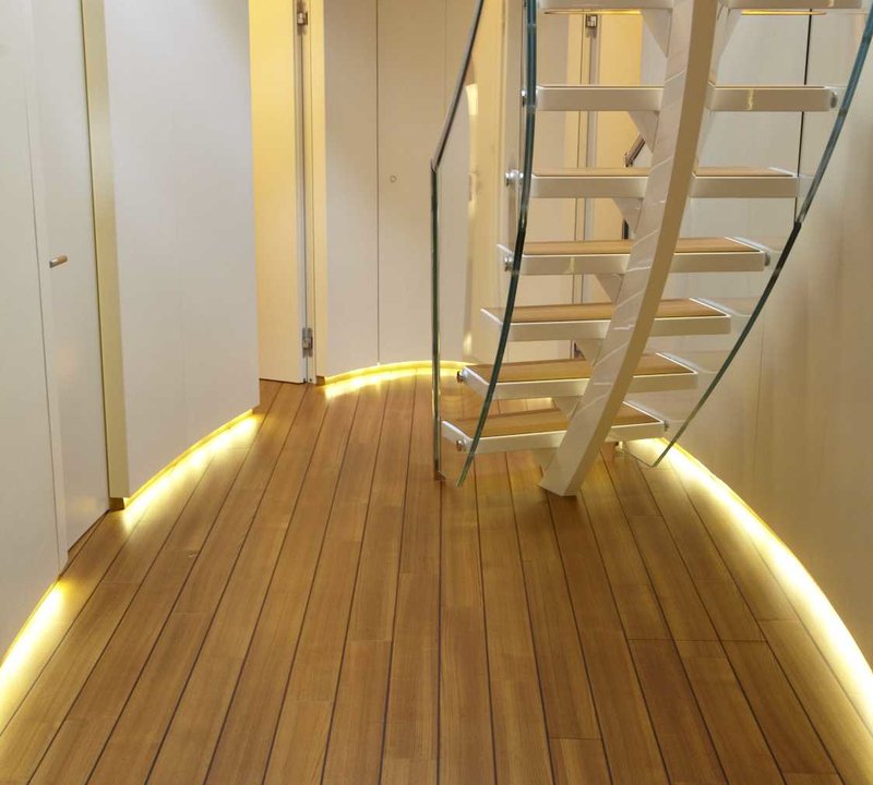 Yacht PANTHALASSA By Perini Navi - Dusk - Stairway And Landing
