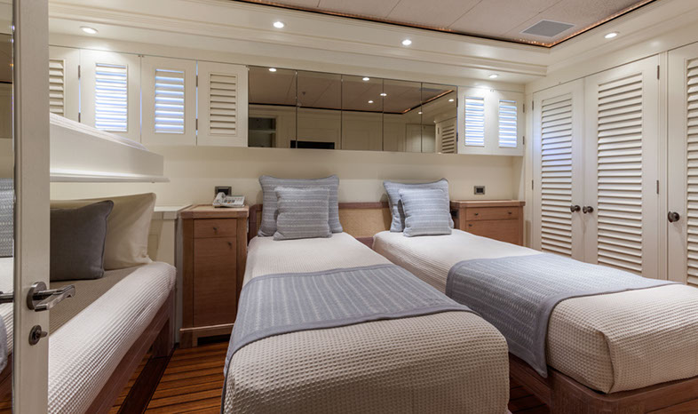 Yacht PERLE BLEUE  - Guest Cabin 1 Converted to Twin