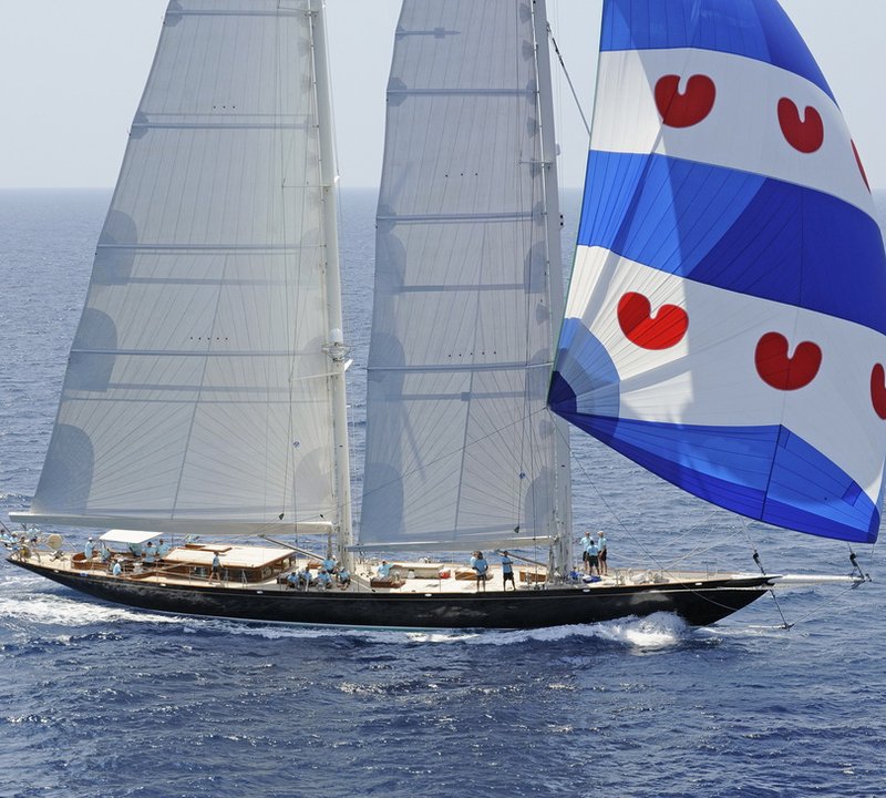 Yacht THIS IS US - Under Full Sail With Spinaker - Super Yacht Cup Palma Race 1