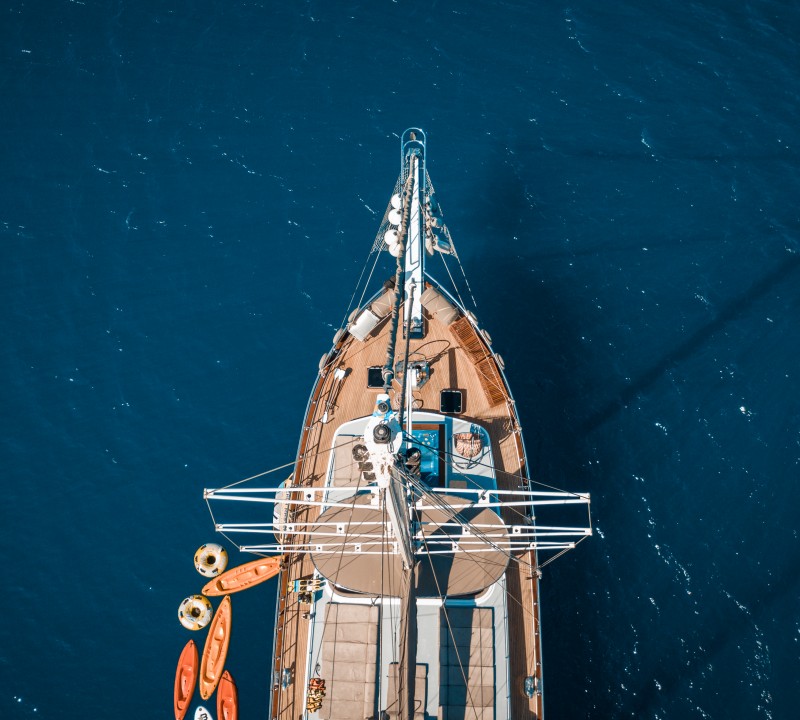 Aerial Of The Yacht