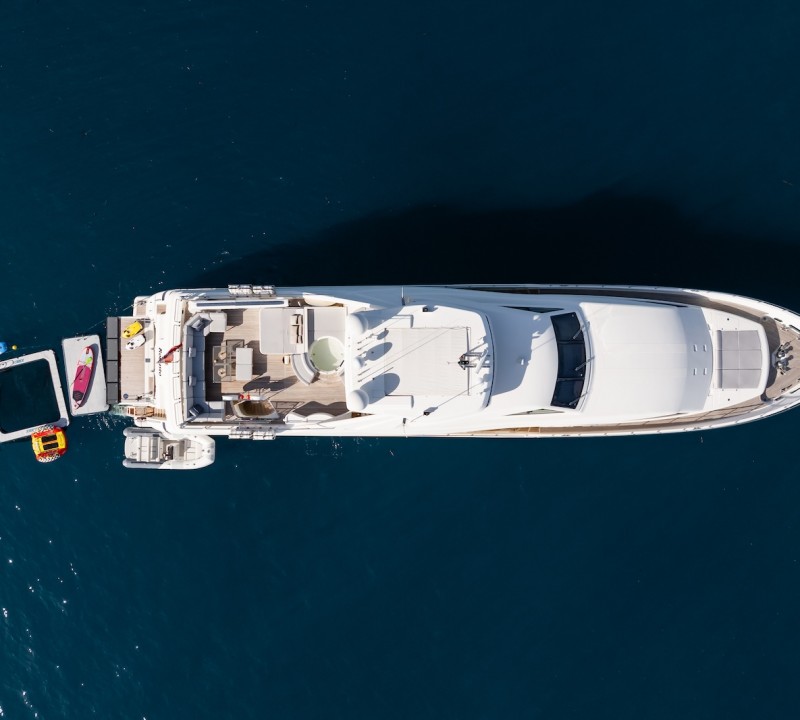 Aerial View Of The Yacht ROBUSTO