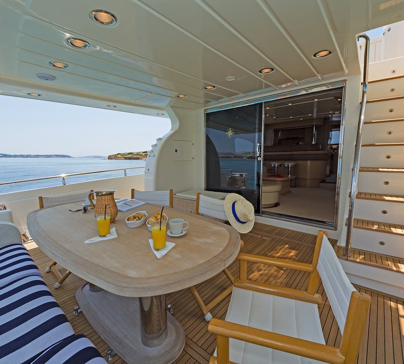 Alfresco Dining Table On Aft Deck