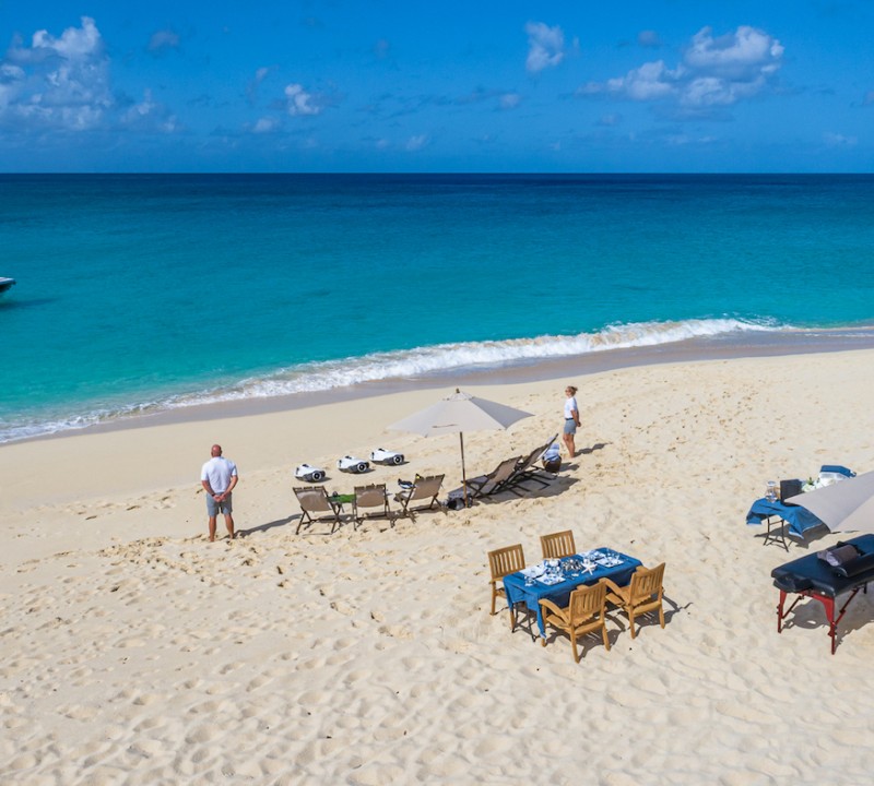 Beach Set Up For Guests