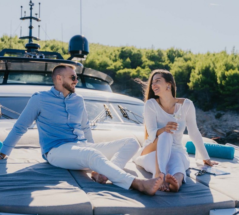 Couple On A Yacht Bow