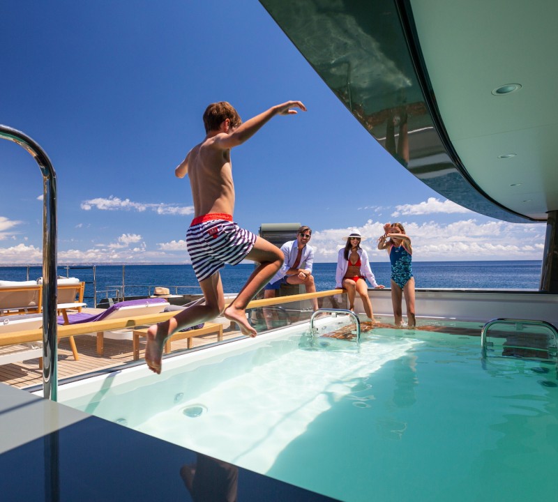 Family Fun On A Yacht - Pool © YachtShot