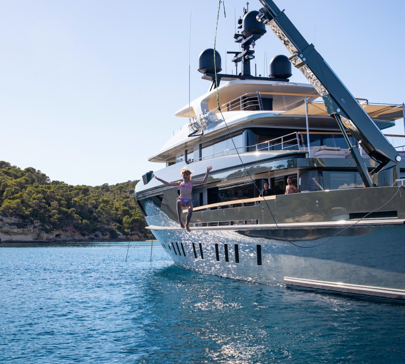 Jumping Into The Water © YachtShot