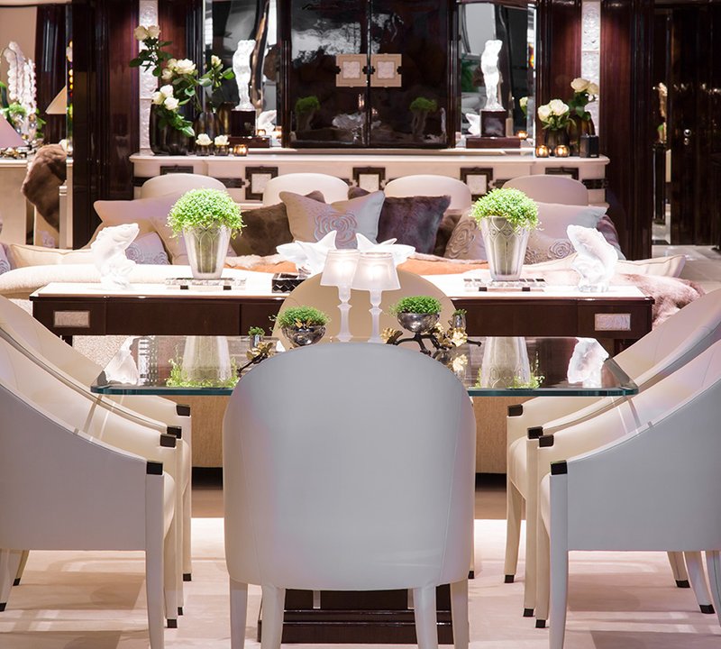 Main Deck Saloon With Lushious Furnishings