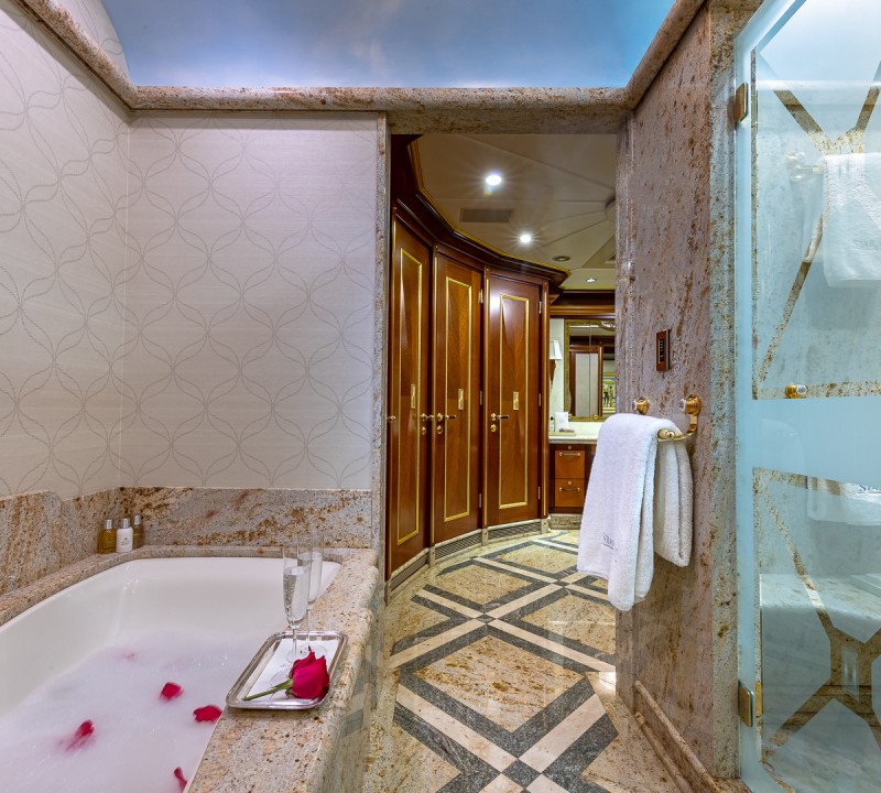Master Bathroom With Shower And Bath