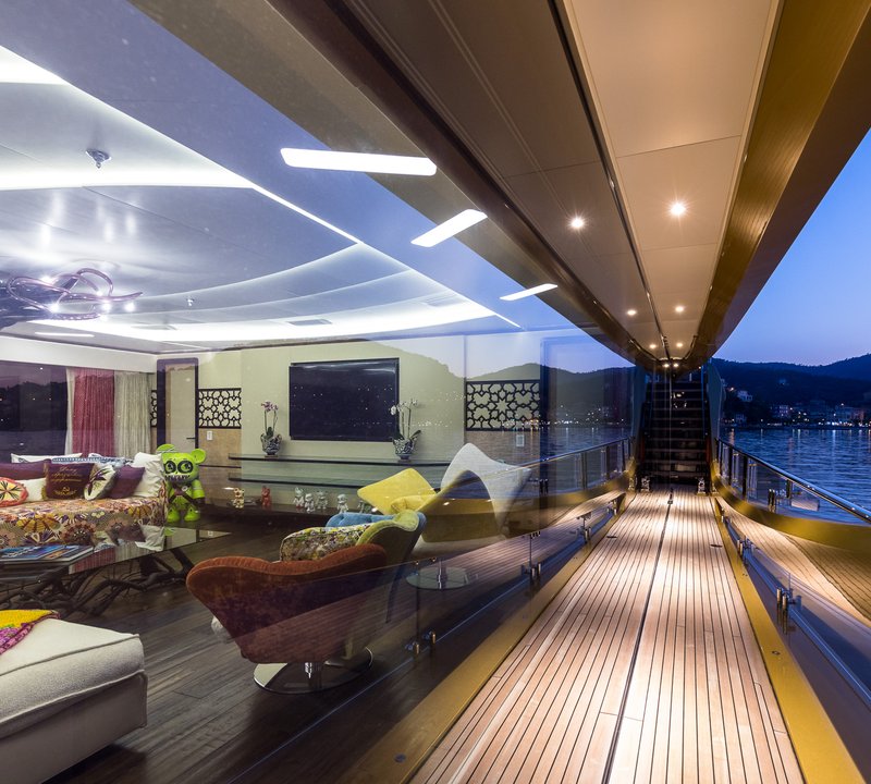 Side Deck Looking Into The Saloon