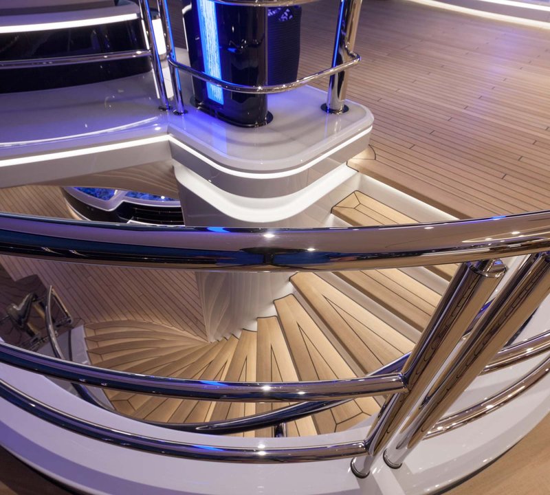 Stairwell From Owners Deck