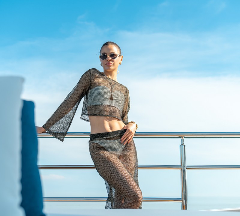 Superyacht And A Model