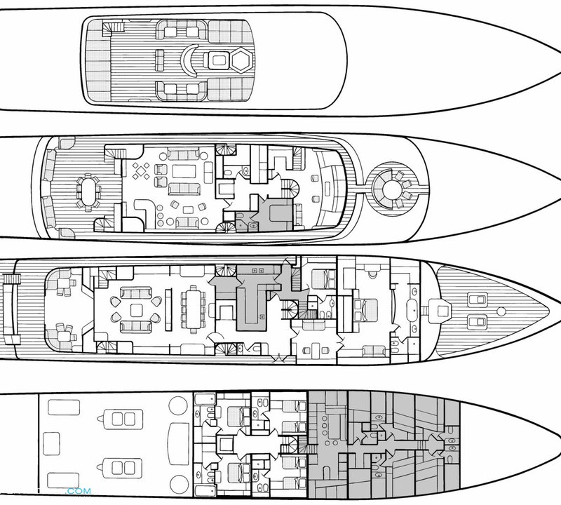 Superyacht Lady Ann Magee LAYOUT PLAN