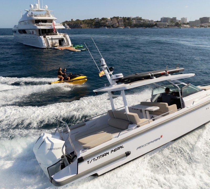 Tender Jetski And Yacht Action