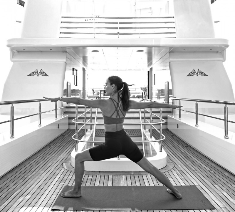 Yoga On Deck Of A Yacht
